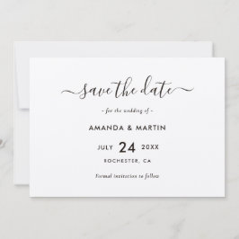 Elegant Kraft Paper Wedding Save The Date