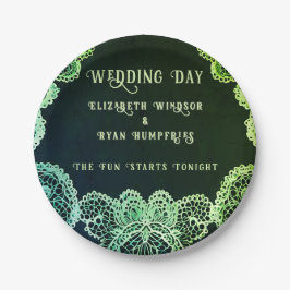Elegant Lace" Einladung zur Hochzeit Pappteller