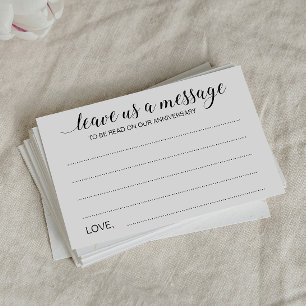 Elegant Laissez-Nous Un Message Mariage Cartes Con