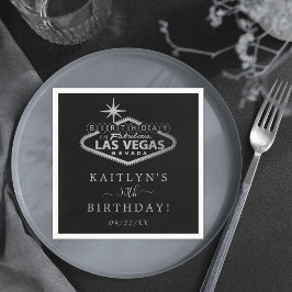 Elegant Las Vegas Geburtstagsparty Serviette