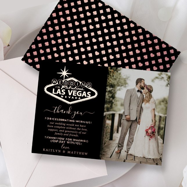 Elegant Las Vegas Hochzeit in Urlaubsort Vielen Da Folieneinladung (Von Creator hochgeladen)