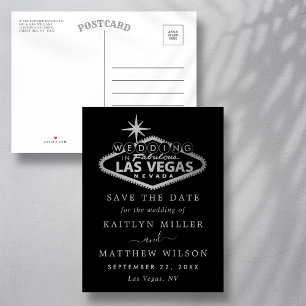 Elegant Las Vegas Wedding speichern das Datum Ankündigungspostkarte