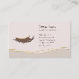Elegant Lash Technician After care Card Terminkarte