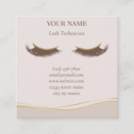 Elegant Lash Technician Appointment Card Terminkarte