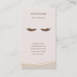 Elegant Lash Technician Appointment Card Terminkarte