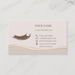 Elegant Lashes Before care Appointment Card Terminkarte