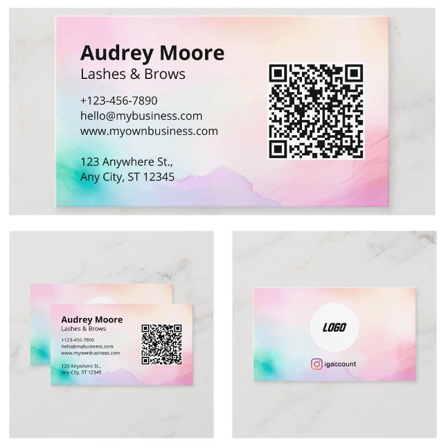 Elegant Lashes Brows Lash Tech Eyelash Visitenkarte (Elegant Lashes Brows Lash Tech Eyelash Business Card
)