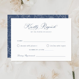 Elegant Laurel Wreath Wedding Carte RSVP