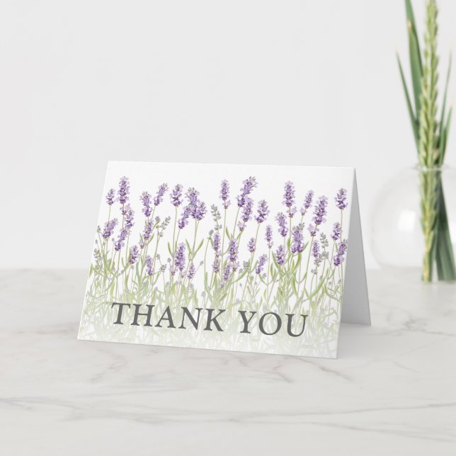 Élégant Lavande Merci Floral (Devant)