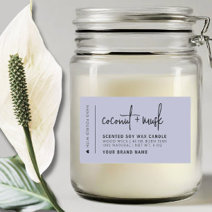 Élégant lavande minimaliste étiquette produit de b