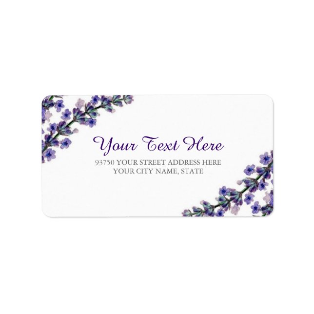 Elegant Lavender Address Labels Adressaufkleber (Vorne)