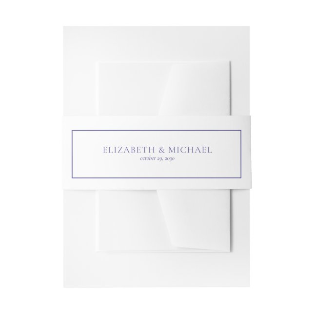 Elegant Lavender Eucalyptus Botanische Hochzeit Einladungsbanderole (Vorderseite Beispiel)