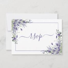 Elegant Lavender Eucalyptus Botanische Script-UAWG RSVP Karte