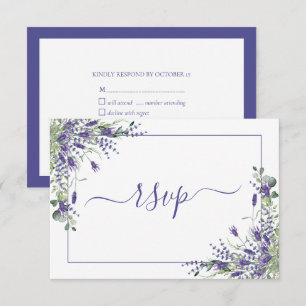 Elegant Lavender Eucalyptus Botanische Script-UAWG RSVP Karte