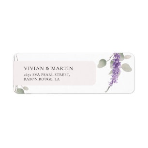 Elegant Lavender Eucalyptus Verlasse Rücksendeadre