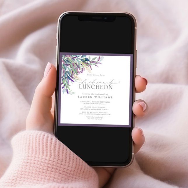 Elegant Lavender Floral Einladung (Von Creator hochgeladen)