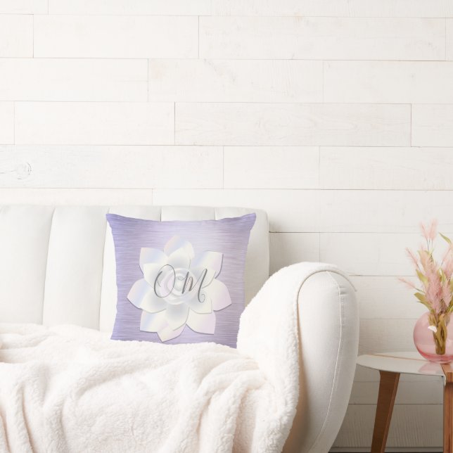 Elegant Lavender Lotus OM Kissen (Liege)