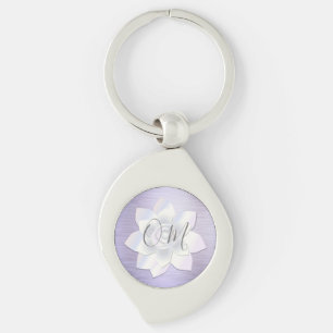 Elegant Lavender Lotus OM Schlüsselanhänger