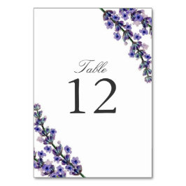 Elegant Lavender Mariage Carte Numéro de table