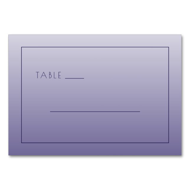 Elegant Lavender Minimalist Tischnummer (Vorderseite)