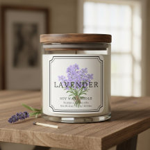 Élégant Lavender Soy Cax Étiquette d'affaires