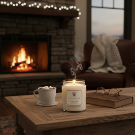 Elegant Lavender Soy Wax Candle Business Label Quadratischer Aufkleber