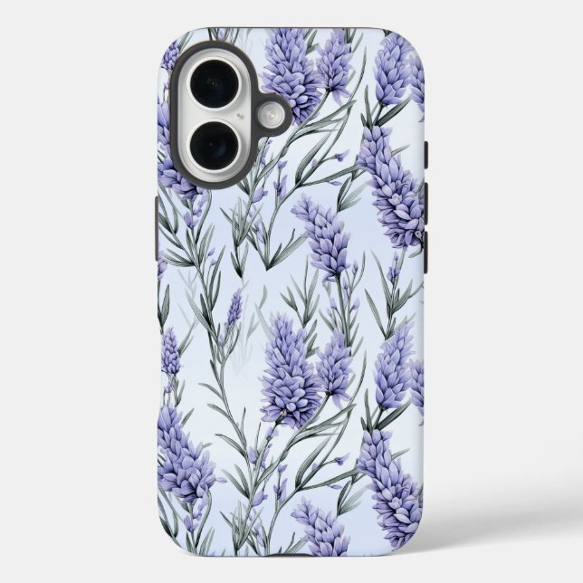 Elegant Lavender Tough iPhone 16 Hülle (Rückseite)
