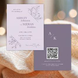 Elegant Lavender Wedding Budget Einladung Flyer
