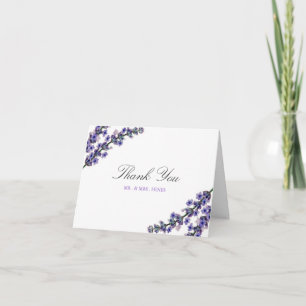 Elegant Lavender Wedding Danke Card