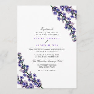 Elegant Lavender Wedding Einladung