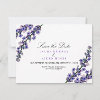 Elegant Lavender Wedding speichern das Datum Save The Date