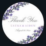 Elegant Lavender Wedding Stickers<br><div class="desc">Matching Einladung,  Rsvp Karten,  Porto Briefmarke und mehr im Little Bayleigh Store.</div>