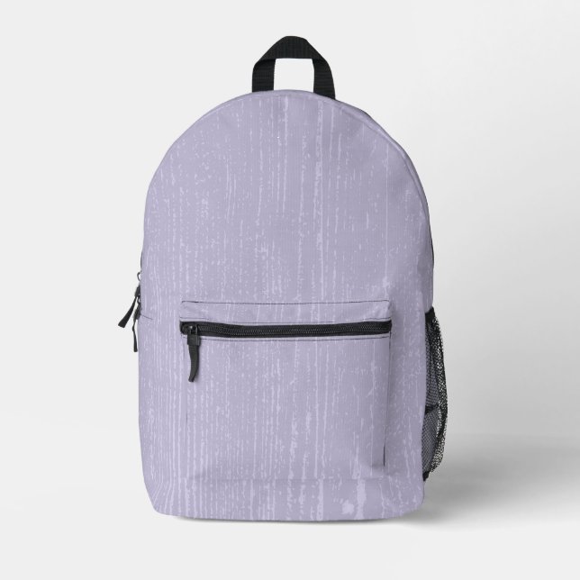 Elegant Lavender Wood Grain Bedruckter Rucksack (Vorderseite)