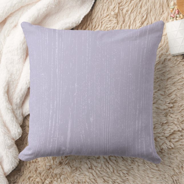 Elegant Lavender Wood Grain Kissen (Decke)