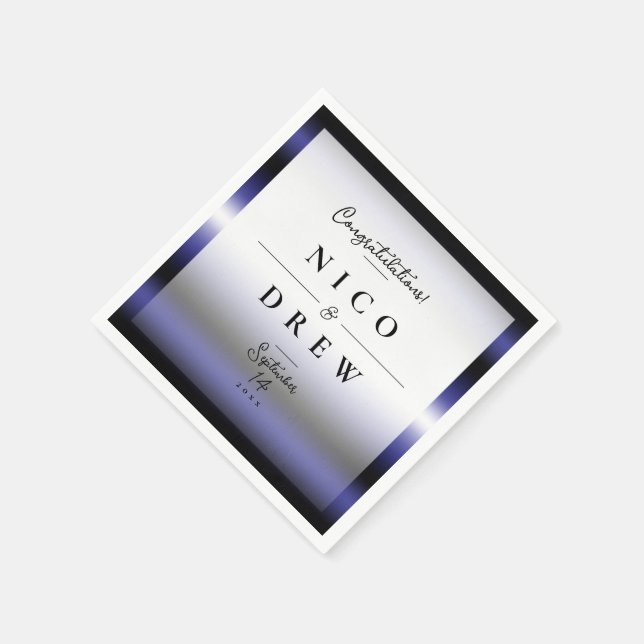 Elegant Leather Pride Wedding Serviette (Ecke)