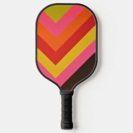 Elegant Lebendig Abstrakt Geometrisch Bunt Pickleball Schläger