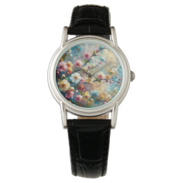 Elegant & lebhaft floral - Blütenfarbig blühen Armbanduhr
