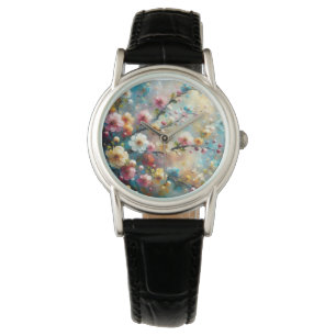 Elegant & lebhaft floral - Blütenfarbig blühen Armbanduhr