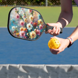 Elegant & lebhaft floral - Blütenfarbig blühen Pickleball Schläger
