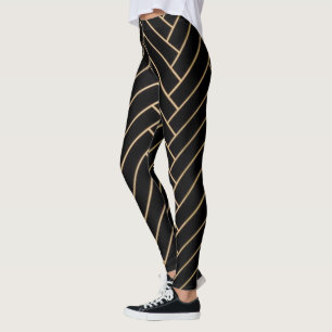 Élégant Leggings Black & Gold
