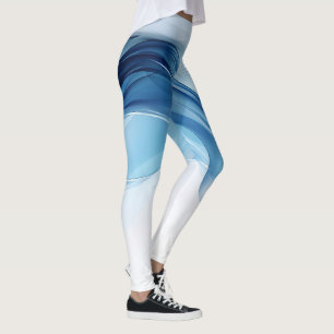 Élégant Leggings Blue Gradient