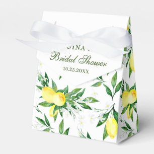 Elegant Lemon Greenery Blossom Brautparty Geschenkschachtel