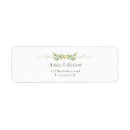 Elegant Lemon Greenery Return Address