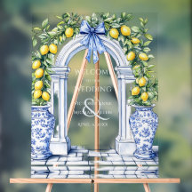 Elegant Lemon Grove Personalisiert Welcome Wedding