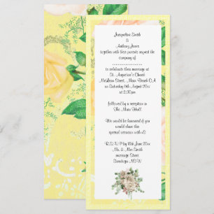 ÉLÉGANT LEMON JAUNE JARDIN MARIAGE INVITATION