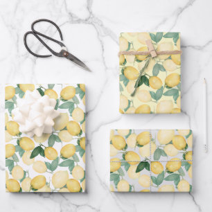 Elegant Lemons Geschenkpapier Set