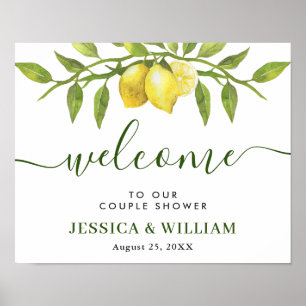 Elegant Lemons Greenerenerity COUPLE SHOWER Willko Poster