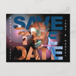 Elegant Lens Flare Wedding Foto Save the Date Postkarte