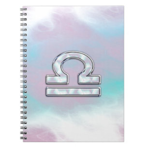 Elegant Libra Zodiac Sign Mother of Pearl Style Notizblock