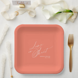 Elegant "Liebe ist süß" Pappteller